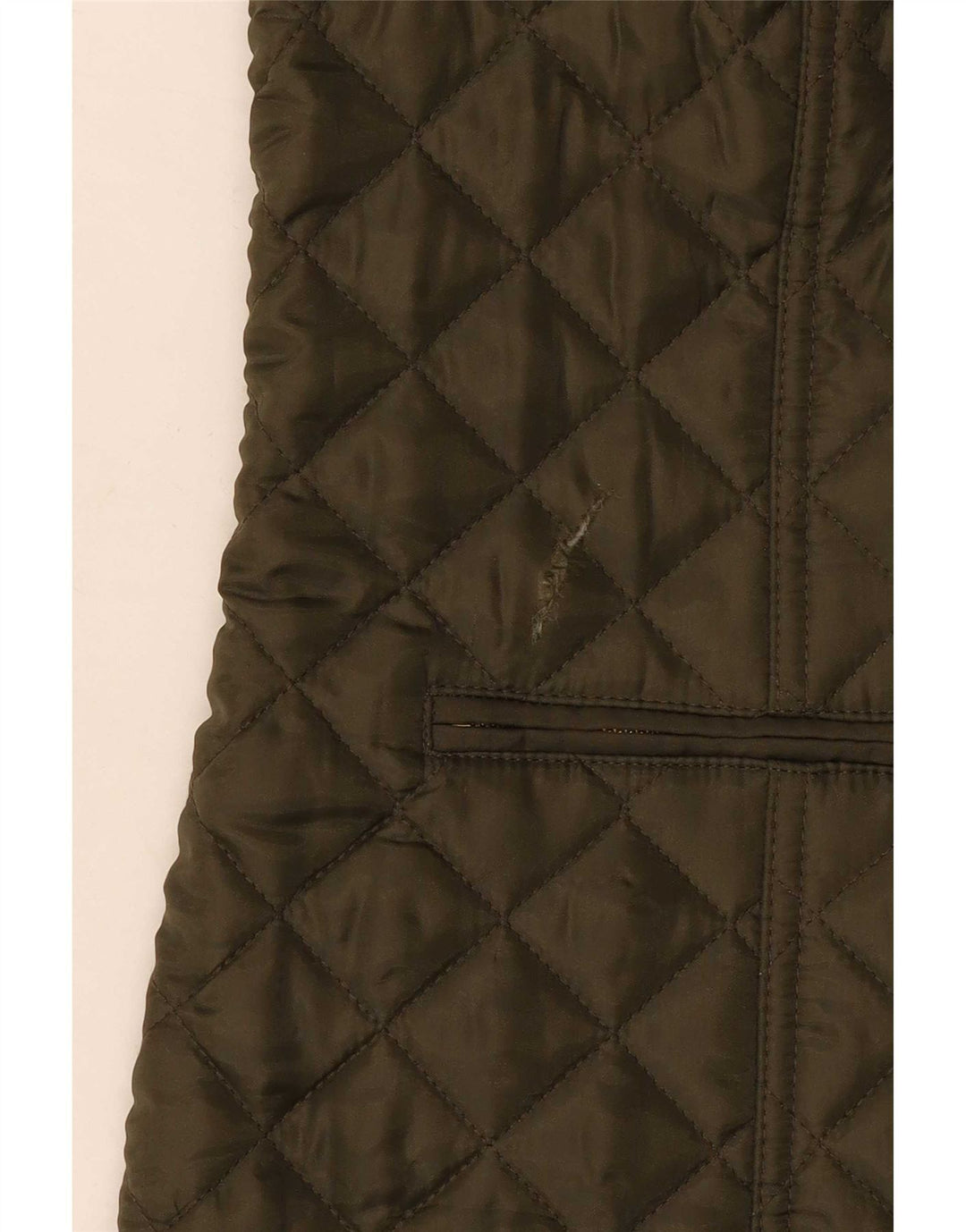 Tommy Hilfiger Womens Quilted Gilet UK 12 Medium Khaki Polyester