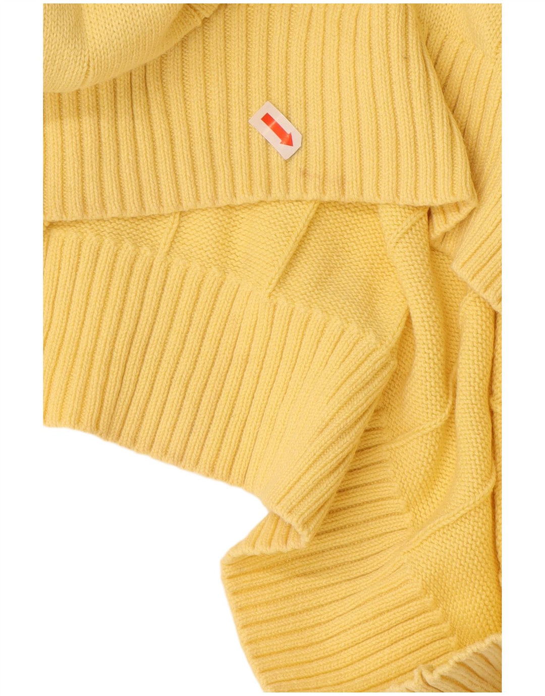 TOMMY HILFIGER Mens V-Neck Jumper Sweater XL Yellow Cotton