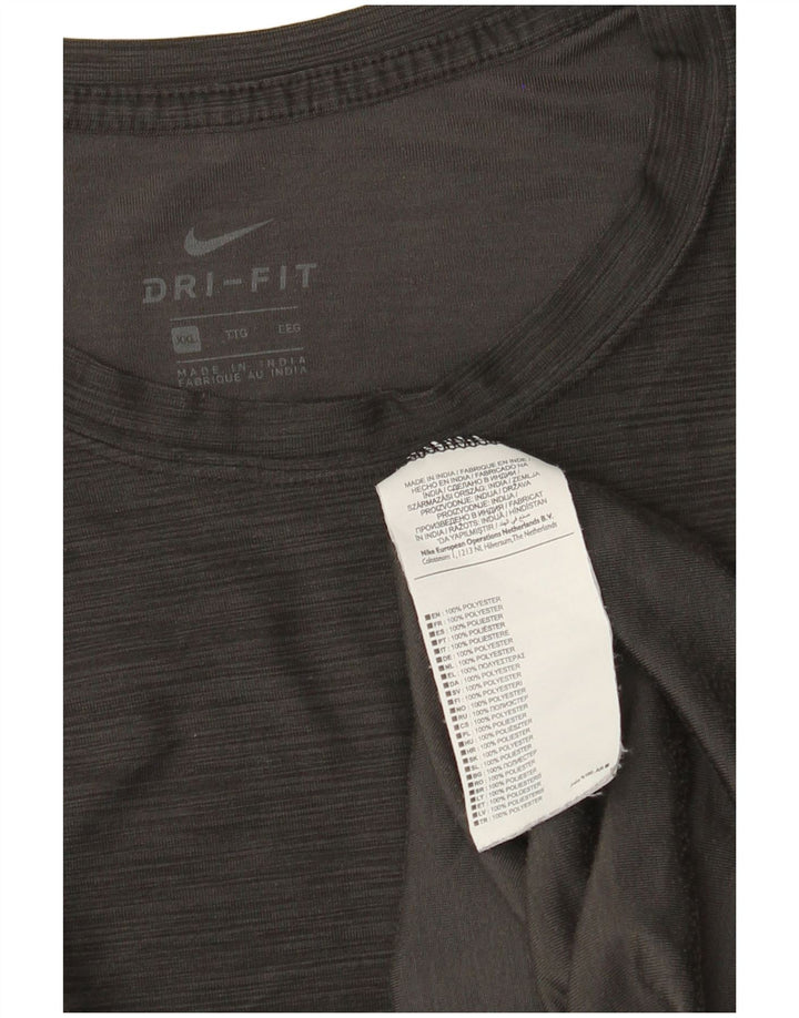 Nike Mens Dri Fit T-Shirt Top 2XL Grey Flecked Polyester