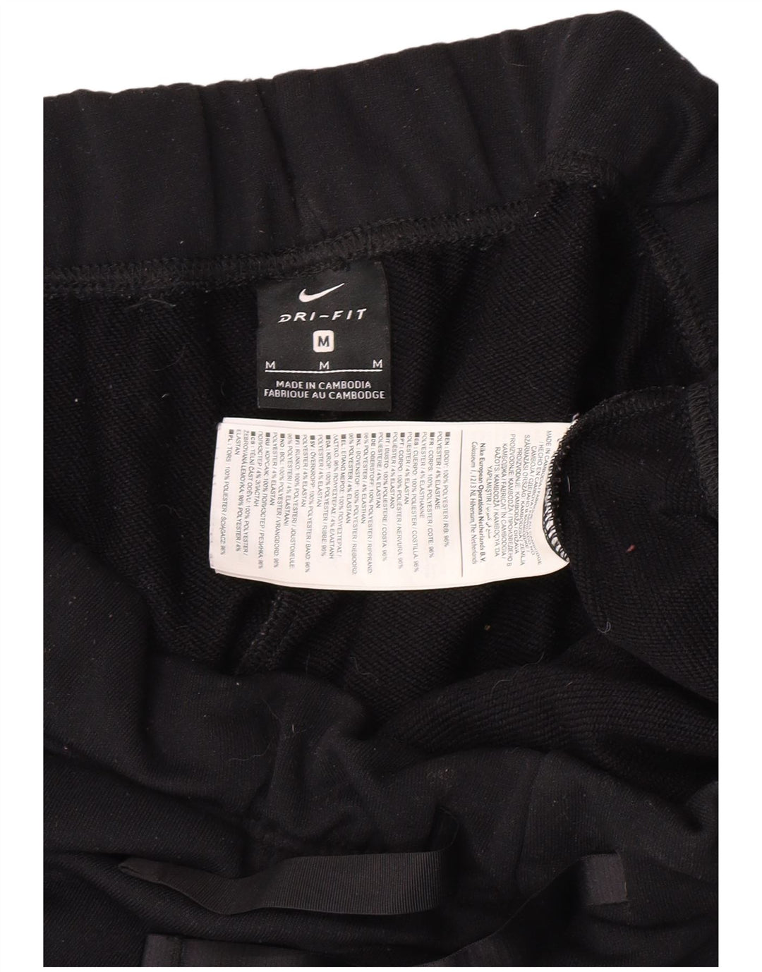 Nike Womens Dri Fit Tracksuit Trousers Joggers Medium Black Polyester