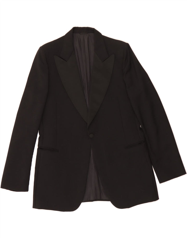 REDAELLI Mens 1 Button Blazer Jacket IT 52 XL Black Wool Vintage Redaelli and Second-Hand Redaelli from Messina Hembry 