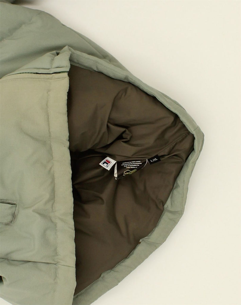 FILA Mens Padded Jacket UK 40 Large Green Nylon | Vintage Fila | Thrift | Second-Hand Fila | Used Clothing | Messina Hembry 