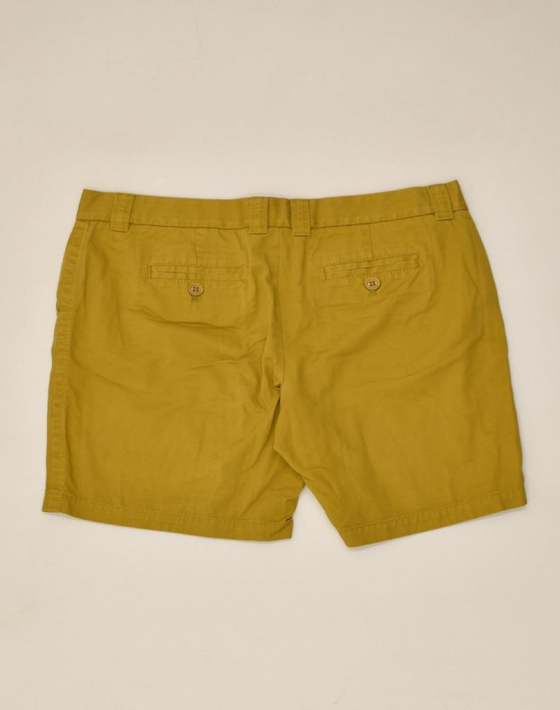 J. CREW Womens Chino Shorts US 14 XL W38 Yellow Cotton | Vintage J. Crew | Thrift | Second-Hand J. Crew | Used Clothing | Messina Hembry 