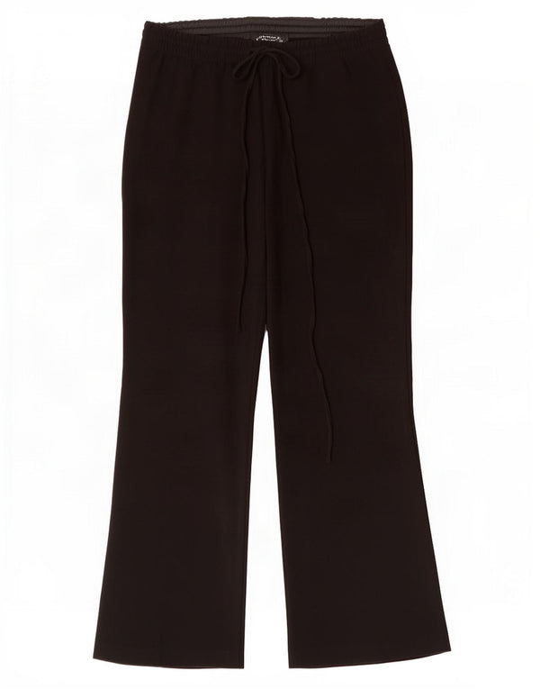 Zara Womens Bootcut Cropped Trousers Medium W28 L24 Black