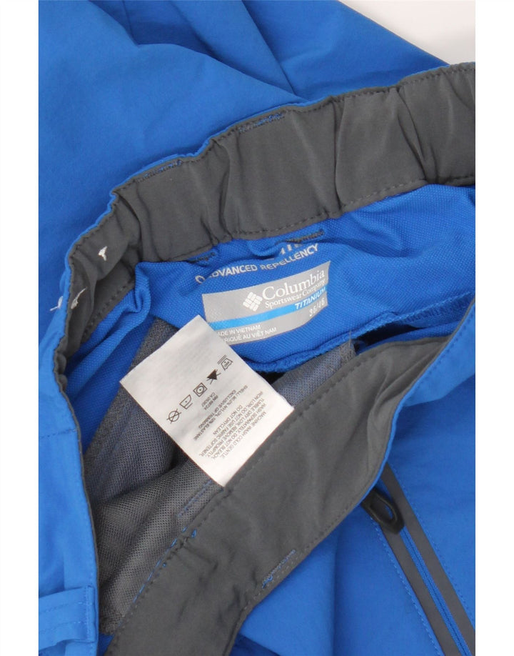 Columbia Mens Titanium Cargo Shorts W36 Large Blue Colourblock Nylon