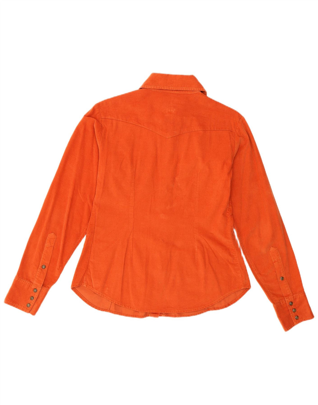 Marlboro Classics Womens Long Sleeve Shirt UK 10 Small Orange Classic