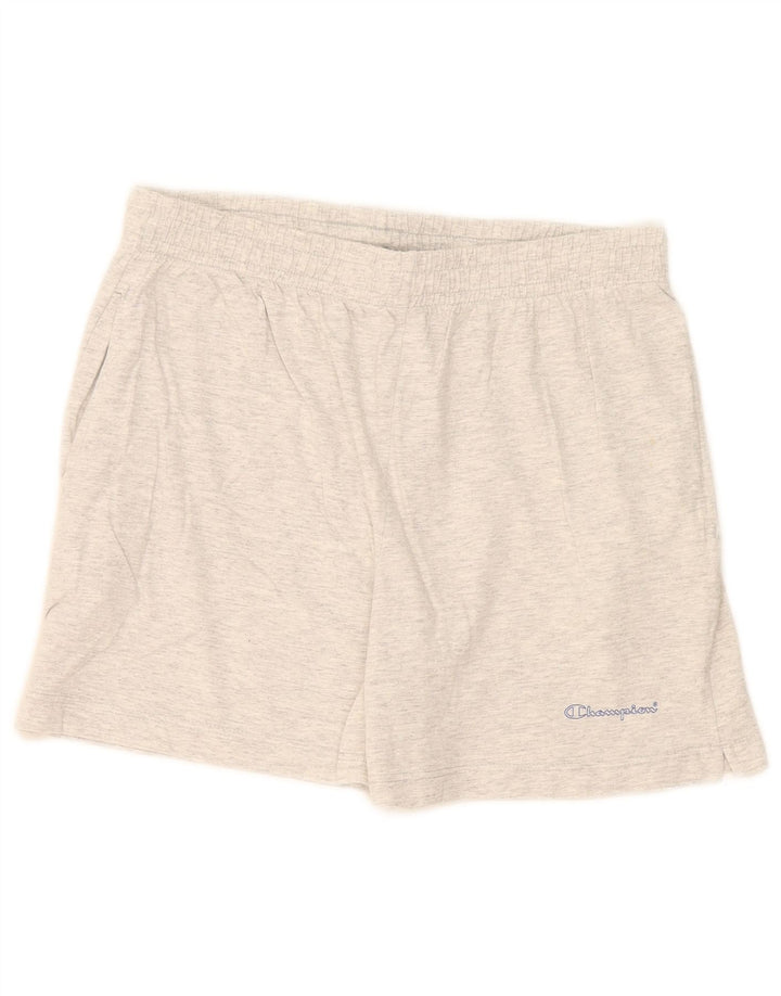 Champion Womens Sport Shorts UK 14 Large Grey Flecked