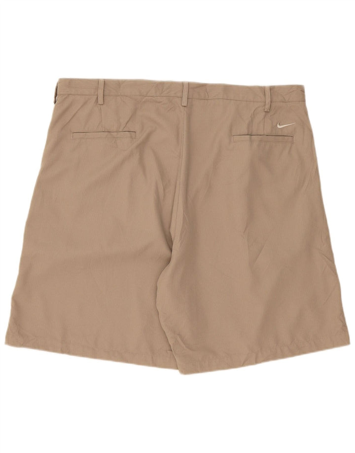Nike Mens Dri Fit Pegged Chino Shorts W42 2XL Beige Polyester