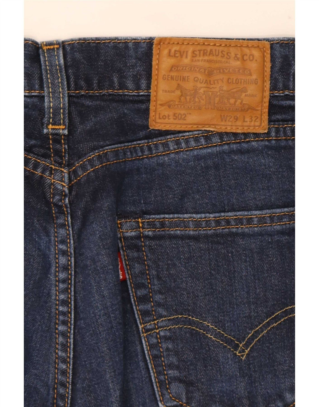Levi's Mens 502 Tapered Jeans W29 L32 Navy Blue