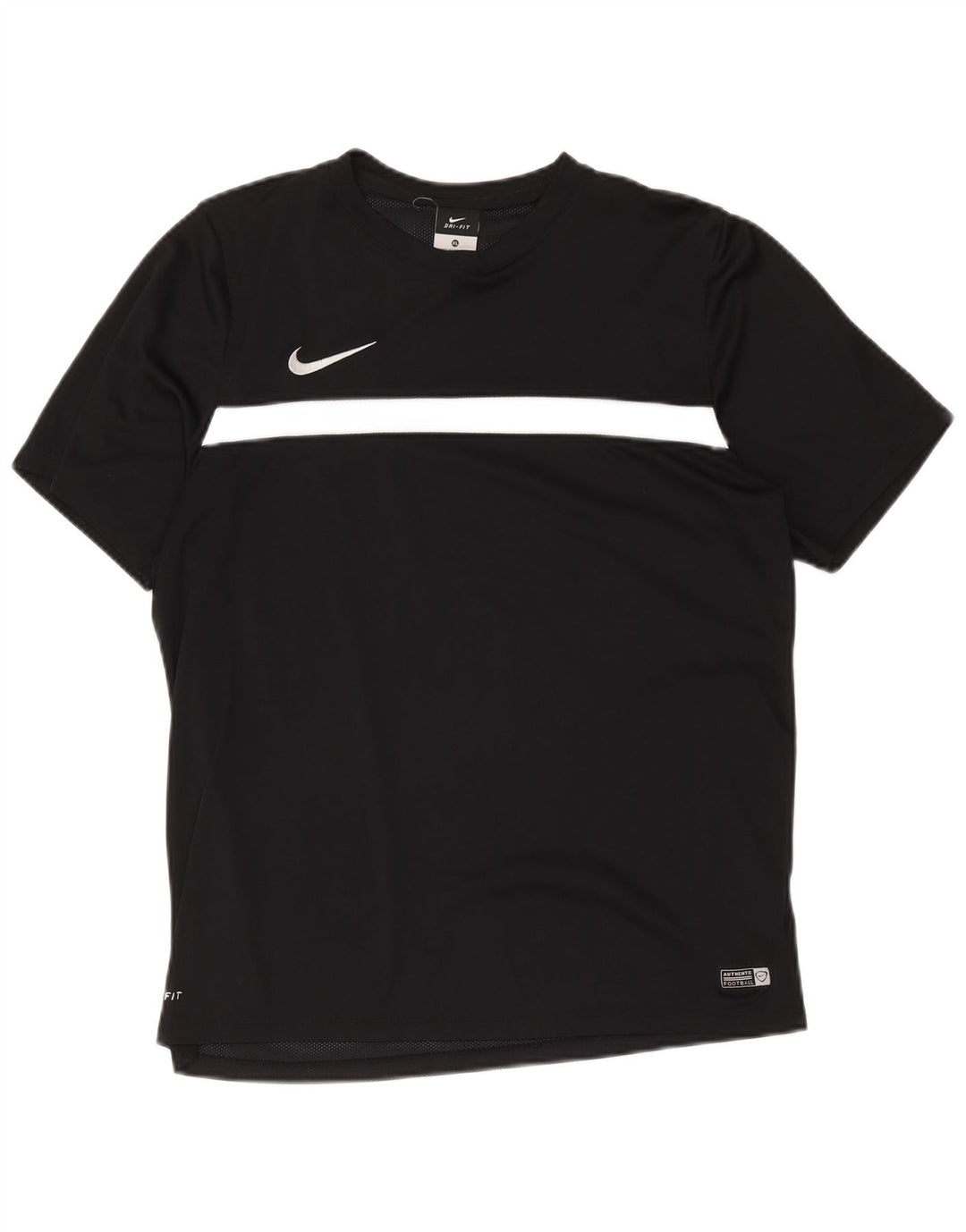 Nike Mens Dri Fit T-Shirt Top XL Black Colourblock Polyester