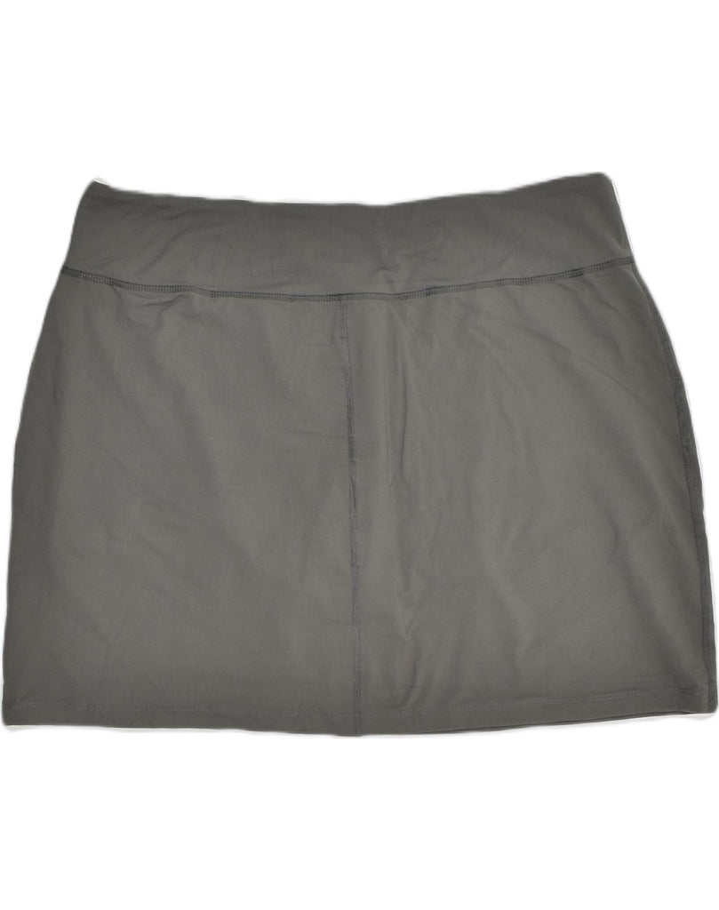 EDDIE BAUER Womens Low Waist Mini Skirt UK 18 XL W38 Grey Nylon | Vintage Eddie Bauer | Thrift | Second-Hand Eddie Bauer | Used Clothing | Messina Hembry 