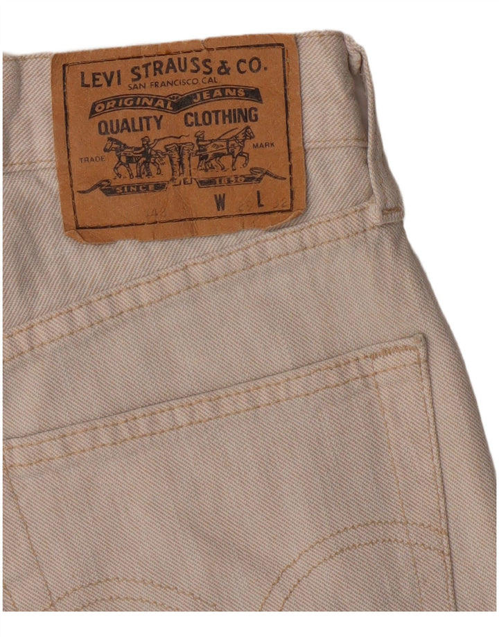 Levi's Womens Denim Shorts W29 Medium Off White