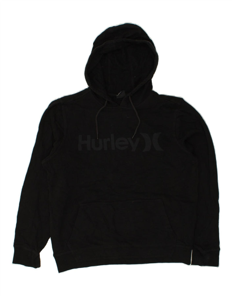 HURLEY Mens Graphic Hoodie Jumper Small Black Cotton | Vintage Hurley | Thrift | Second-Hand Hurley | Used Clothing | Messina Hembry 