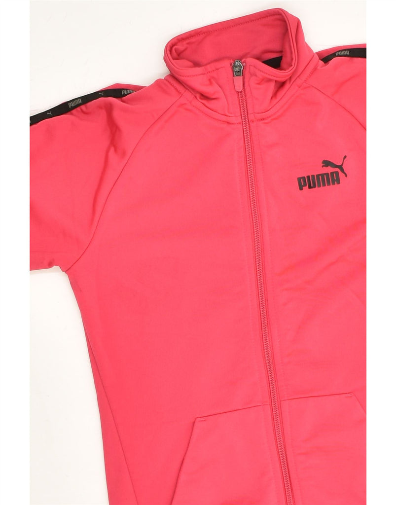 PUMA Girls Tracksuit Top Jacket 11-12 Years Pink Polyester | Vintage Puma | Thrift | Second-Hand Puma | Used Clothing | Messina Hembry 