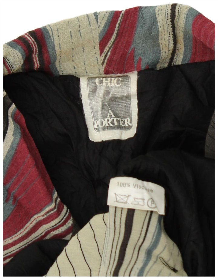 Vintage Womens Abstract Pattern Shirt Dress UK 12 Medium Multicoloured