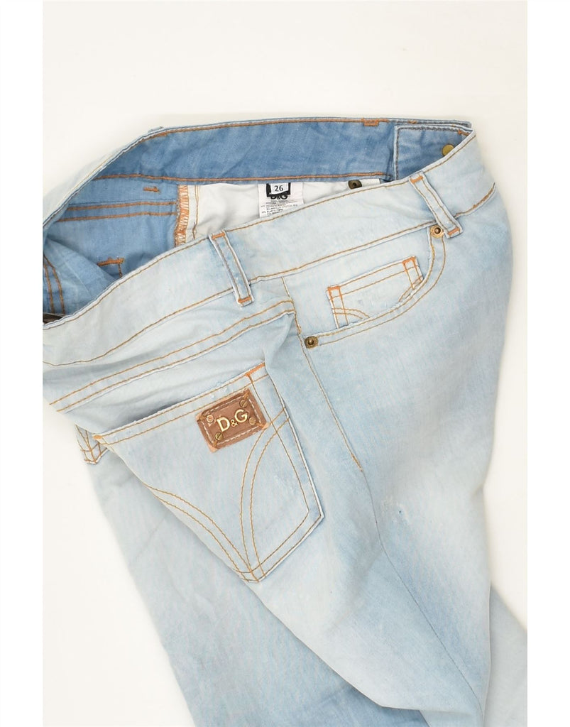 DOLCE & GABBANA Womens Straight Jeans W26 L25 Blue Cotton | Vintage Dolce & Gabbana | Thrift | Second-Hand Dolce & Gabbana | Used Clothing | Messina Hembry 