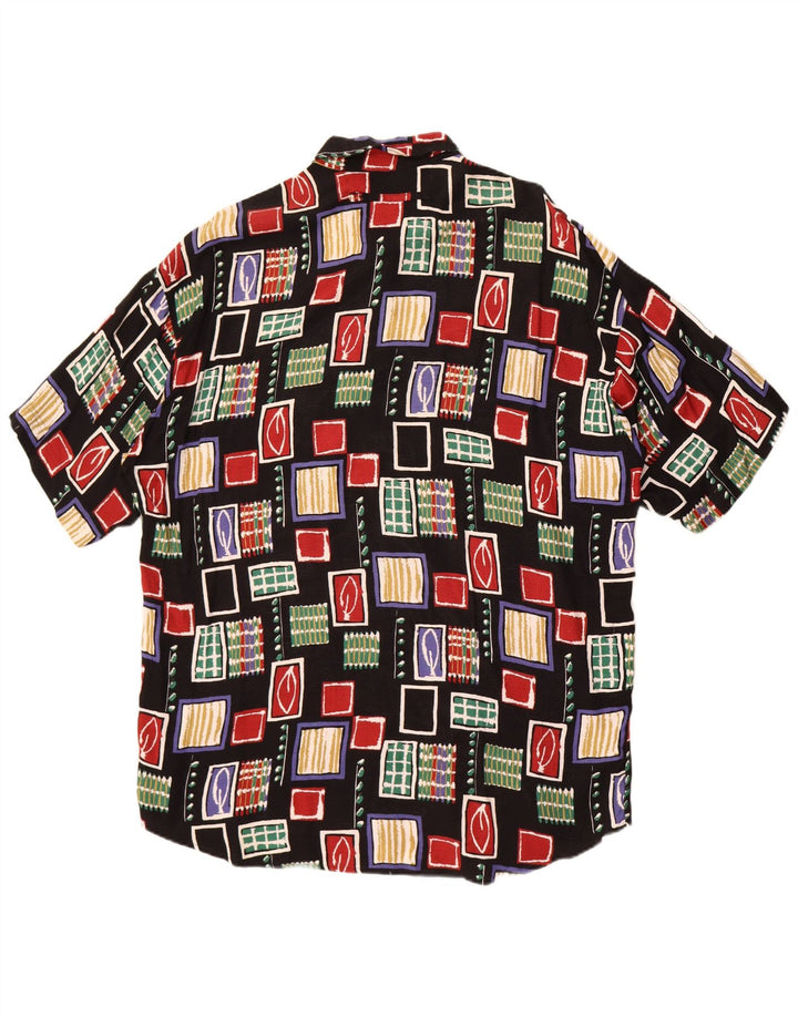Haupt Mens Short Sleeve Shirt XL Black Geometric