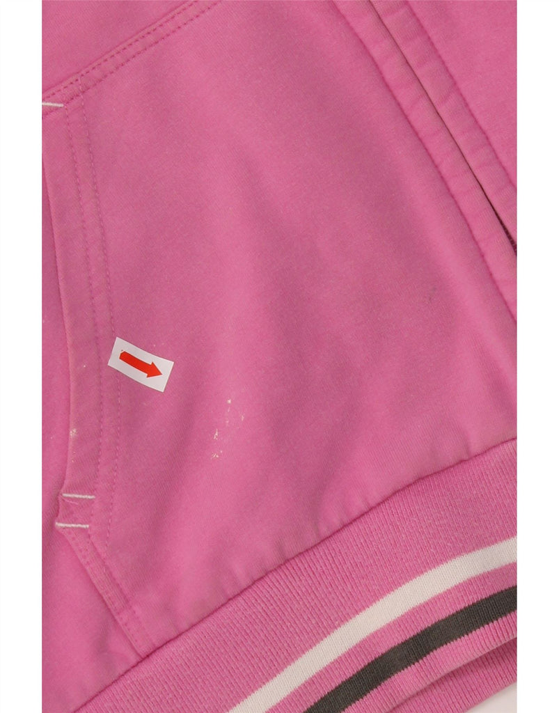 PUMA Womens Graphic Zip Hoodie Sweater UK 12 Medium  Pink Colourblock Vintage Puma and Second-Hand Puma from Messina Hembry 