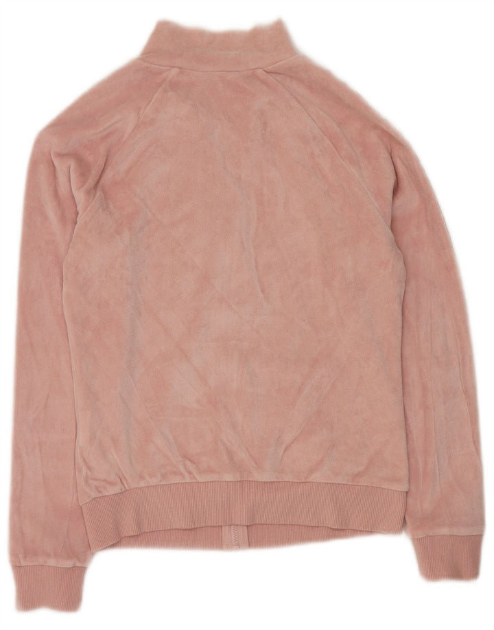 BENETTON Girls Tracksuit Top Jacket 10-11 Years XL Pink Colourblock