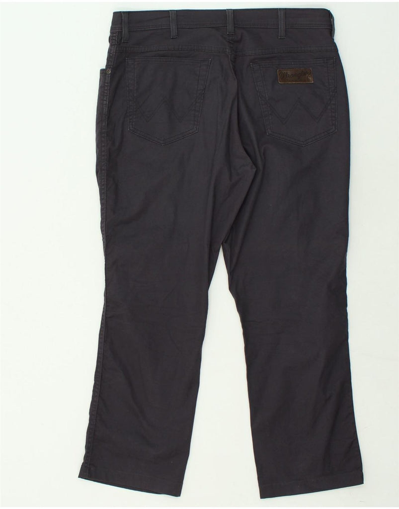 WRANGLER Mens Regular Casual Trousers W38 L28 Black Cotton | Vintage Wrangler | Thrift | Second-Hand Wrangler | Used Clothing | Messina Hembry 