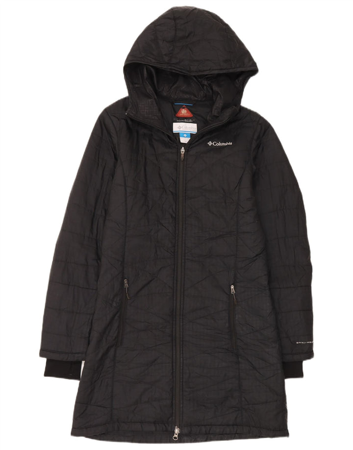 Columbia Womens Omni-Shield Hooded Padded Coat UK 10 Small Black Polyester