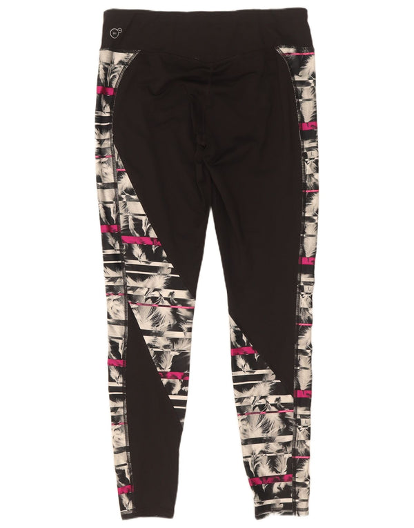 Puma Womens Leggings UK 18 XL Black Geometric