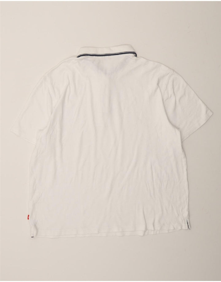 IZOD Mens Polo Shirt 2XL White Cotton Vintage Izod and Second-Hand Izod from Messina Hembry 