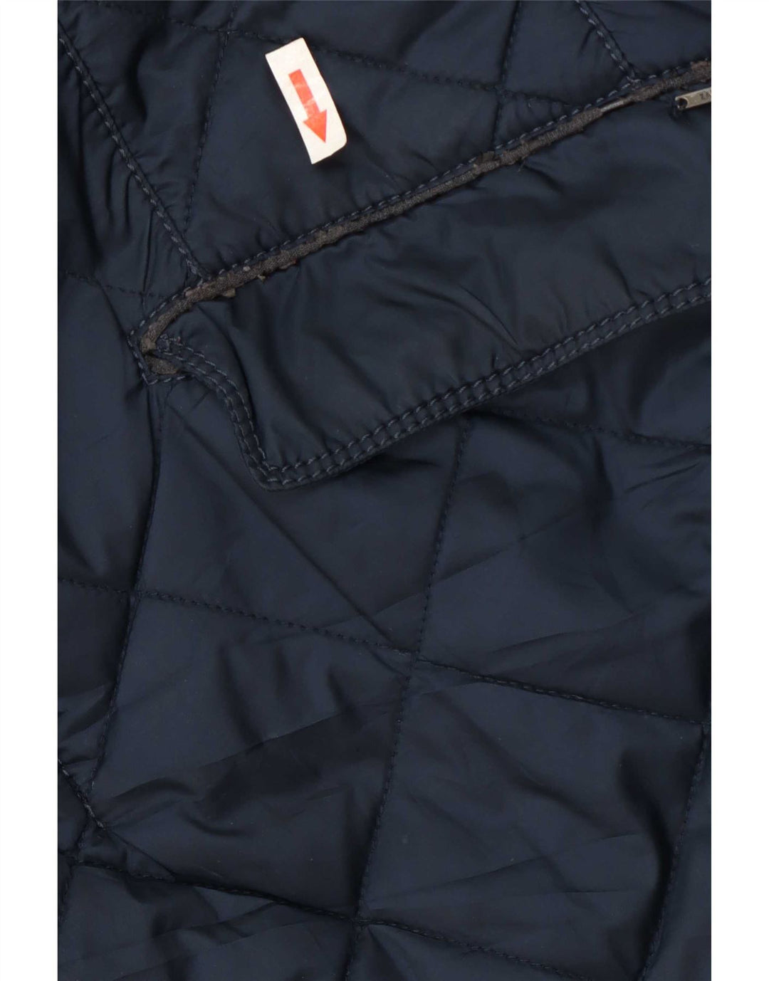 Zara Mens Quilted Jacket UK 44 2XL Navy Blue Polyester