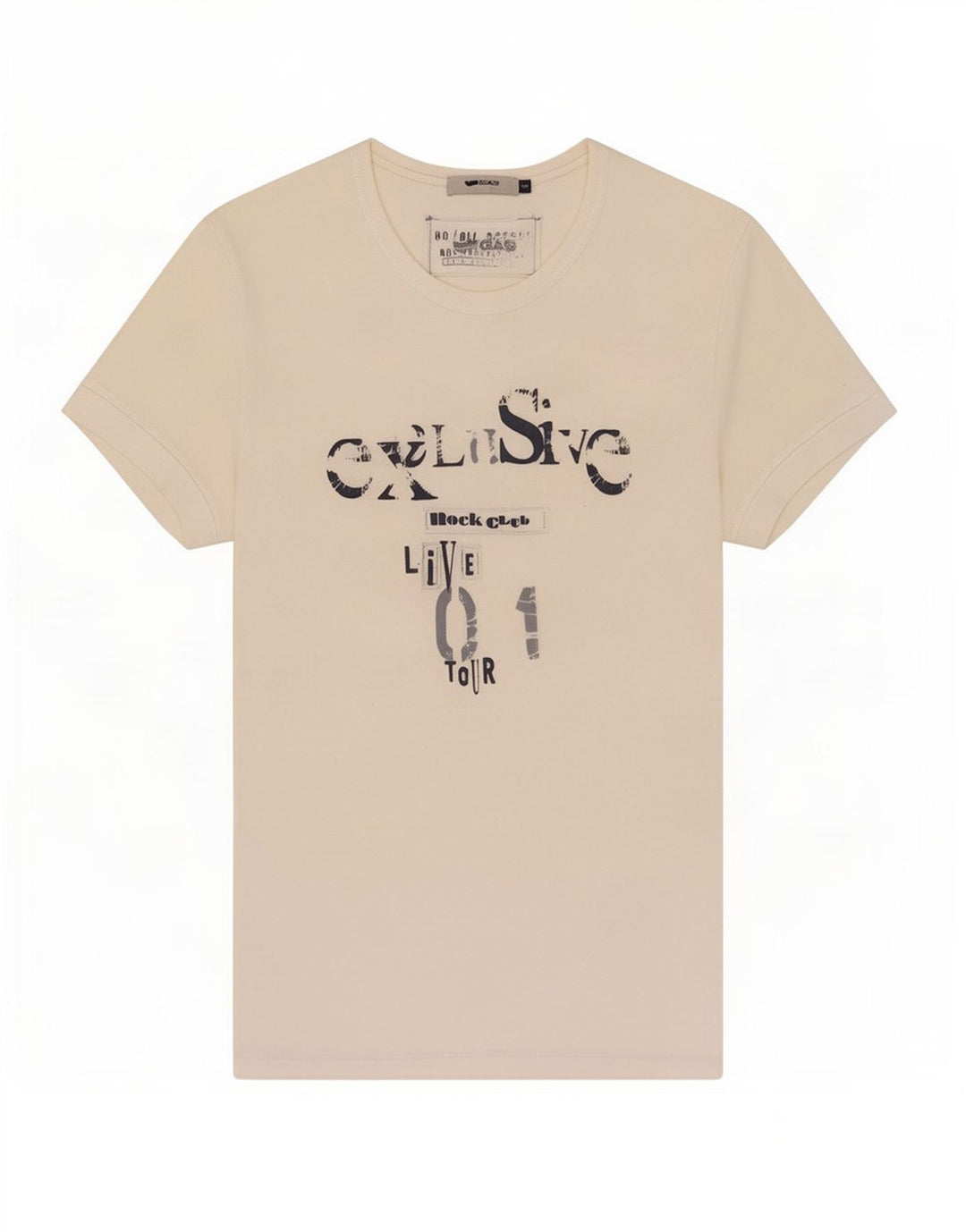 Gas Mens Graphic T-Shirt Top Small White