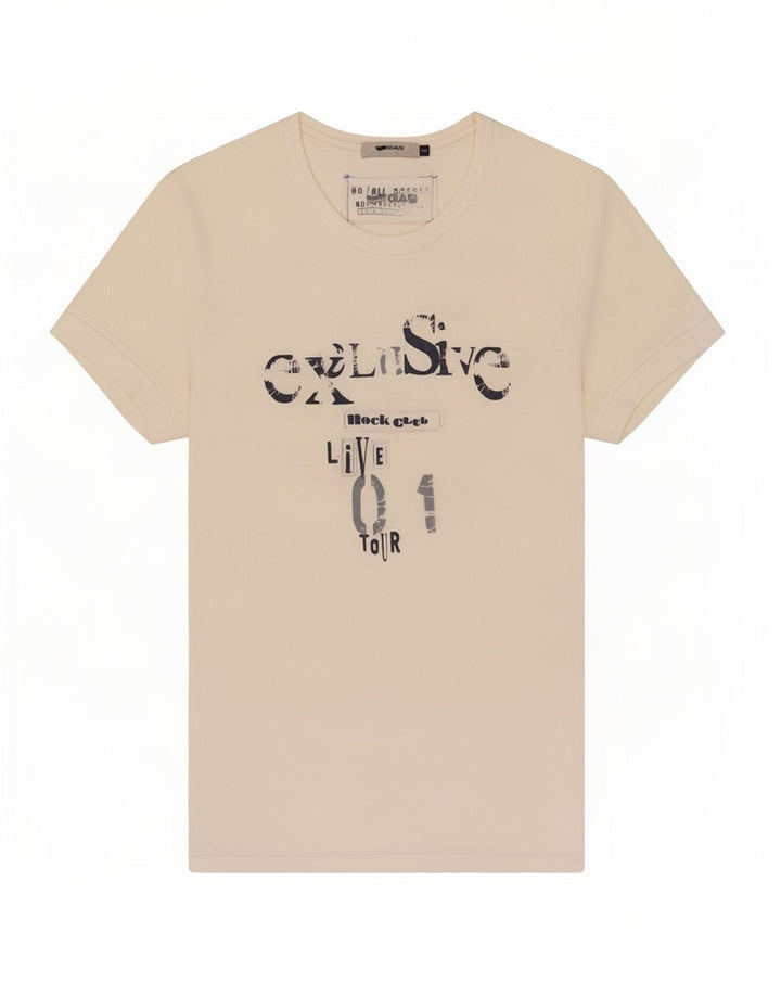 Gas Mens Graphic T-Shirt Top Small White
