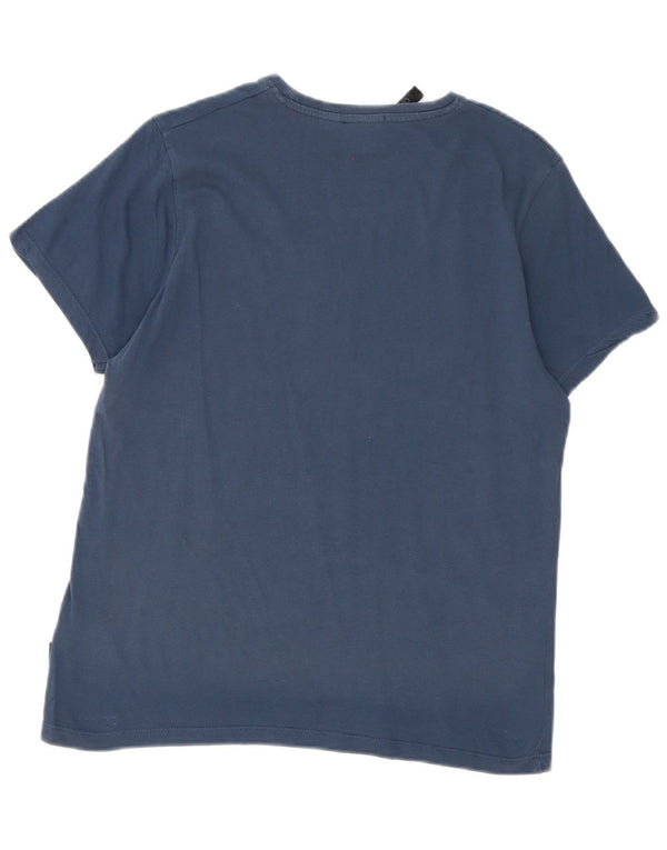 Liu Jo Womens Graphic T-Shirt Top UK 10 Small Navy Blue Cotton