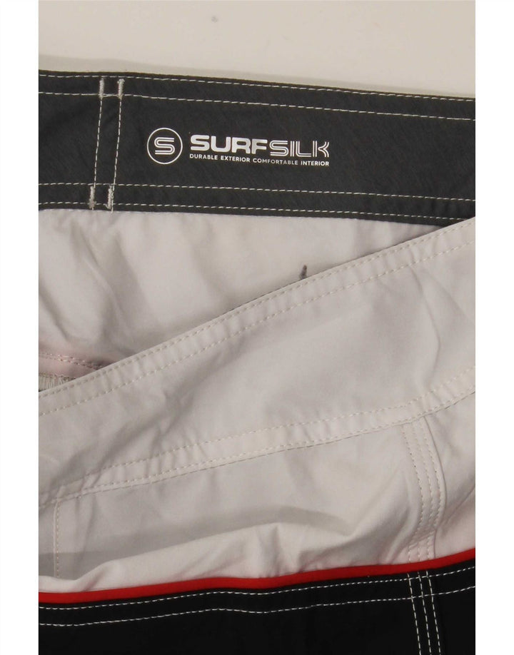 Quiksilver Mens Surfsilk Swimming Shorts Small White Colourblock