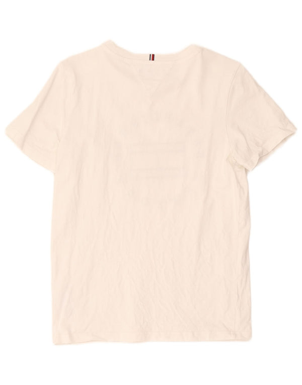 Tommy Hilfiger Boys Graphic T-Shirt Top 15-16 Years White Cotton