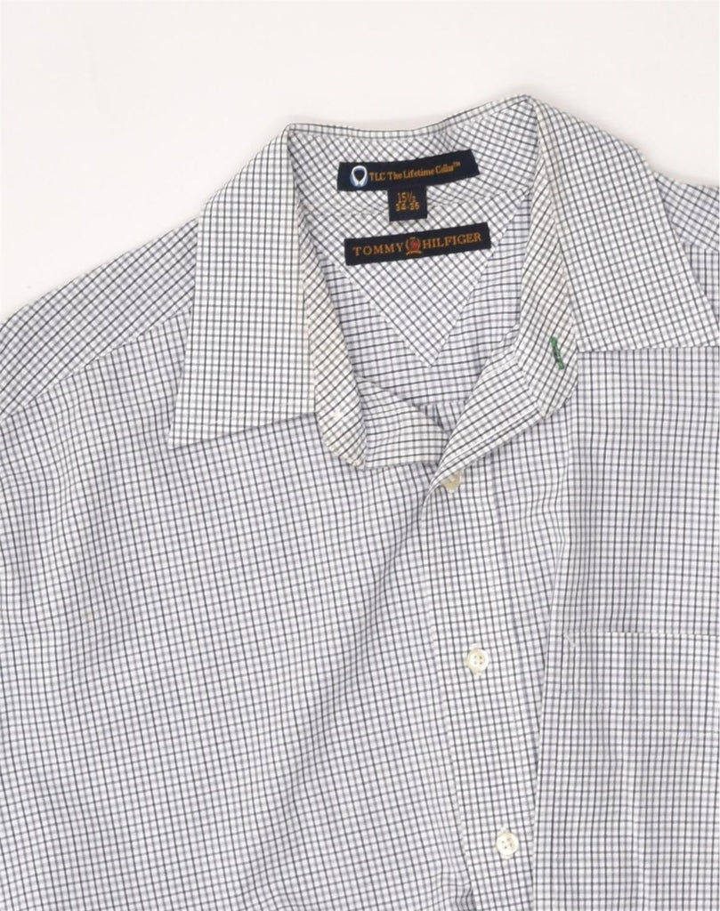 TOMMY HILFIGER Mens Shirt Size 151/2 Medium White Check Cotton | Vintage Tommy Hilfiger | Thrift | Second-Hand Tommy Hilfiger | Used Clothing | Messina Hembry 