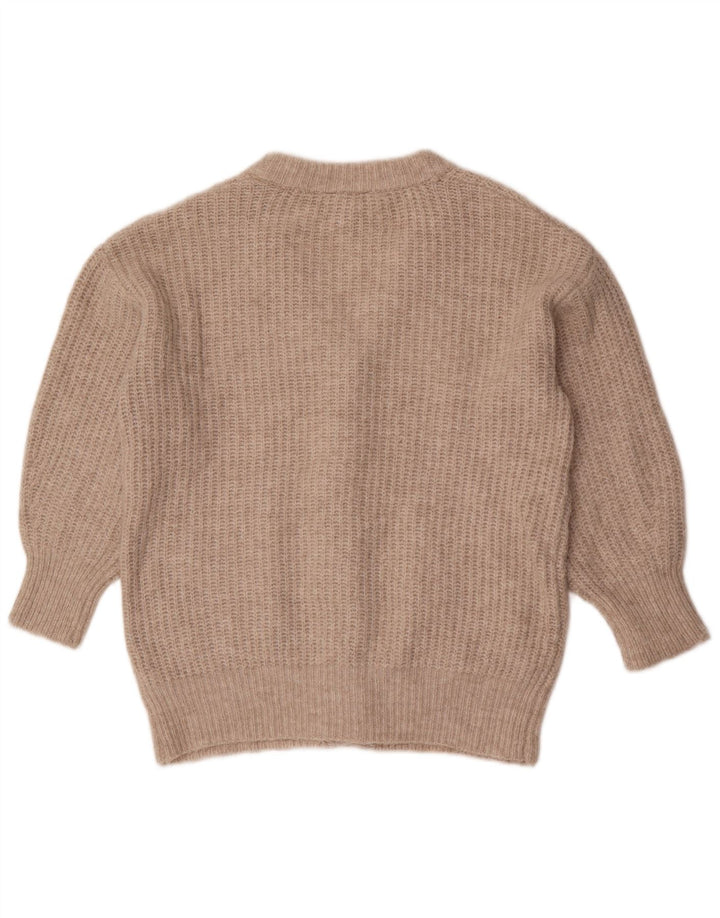 Joules Womens Oversized Cardigan Sweater UK 8 Small Beige Polyester