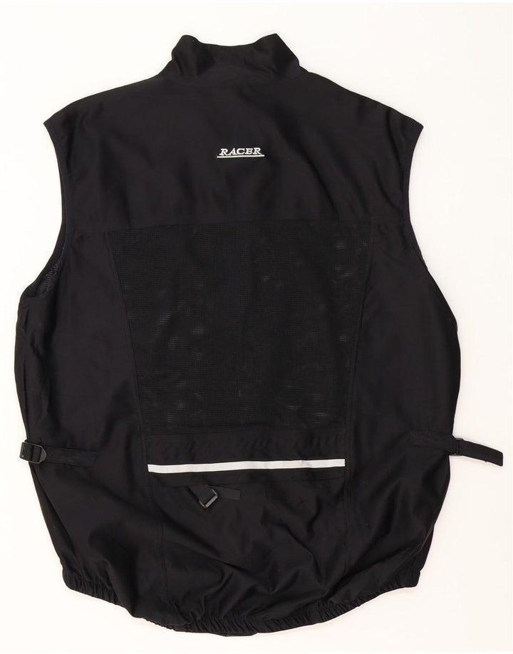 Shamp Mens Gilet UK 40 Large Black Polyester