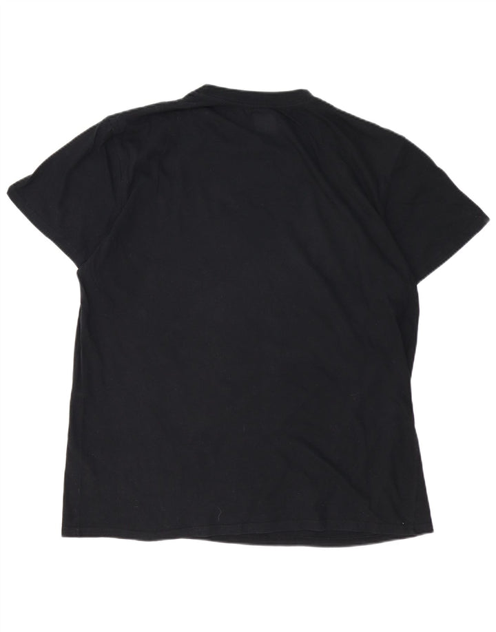 DC Mens Tailored Fit Graphic T-Shirt Top XL Black Cotton
