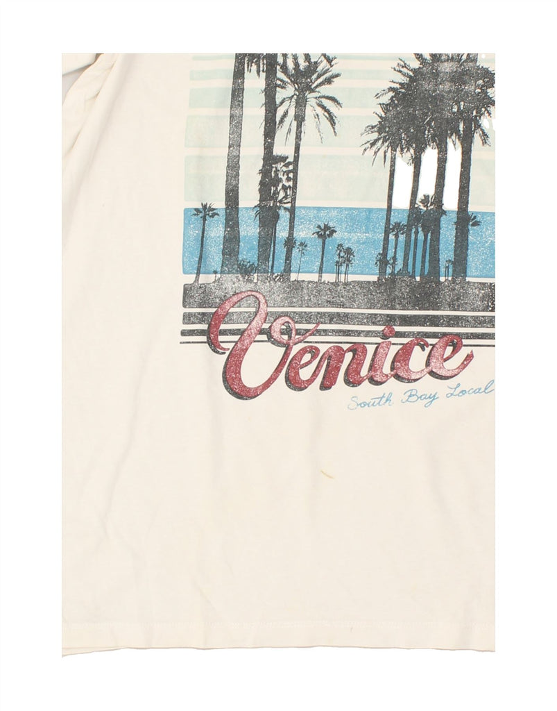 JACK & JONES Mens Venice Slim Graphic T-Shirt Top XL Off White Cotton | Vintage Jack & Jones | Thrift | Second-Hand Jack & Jones | Used Clothing | Messina Hembry 