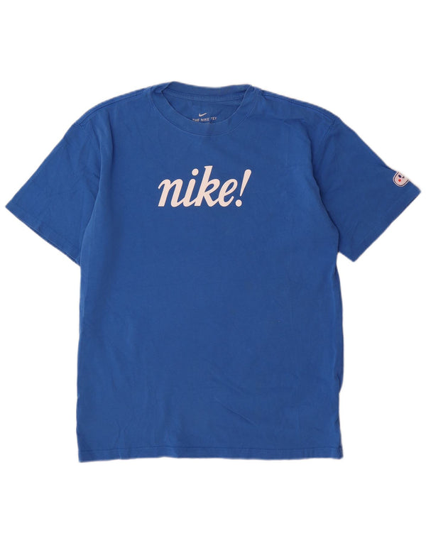 Nike Mens Graphic T-Shirt Top Small Blue Cotton