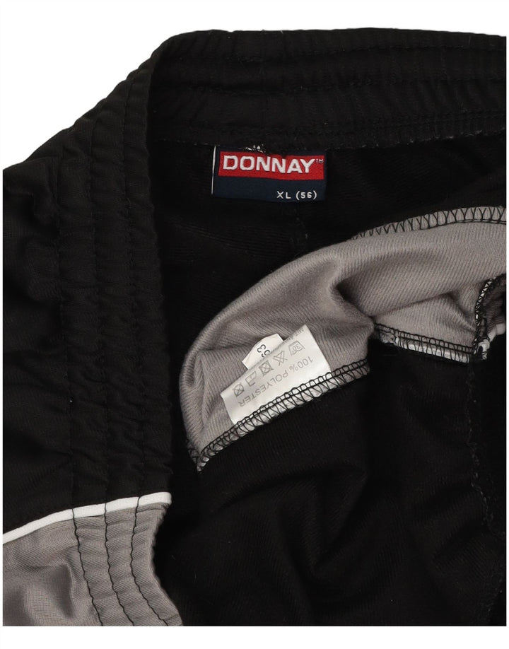 Donnay Mens Tracksuit Trousers XL Black Colourblock Polyester