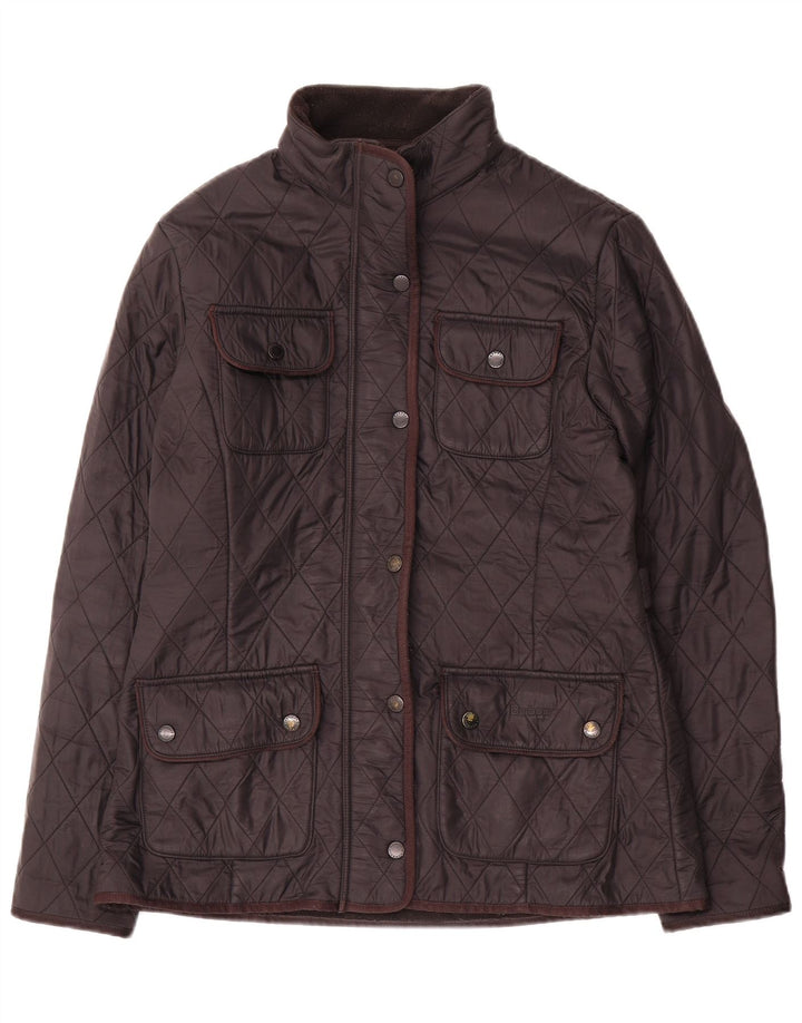Barbour Womens Quilted Utility Jacket UK 12 Medium Black