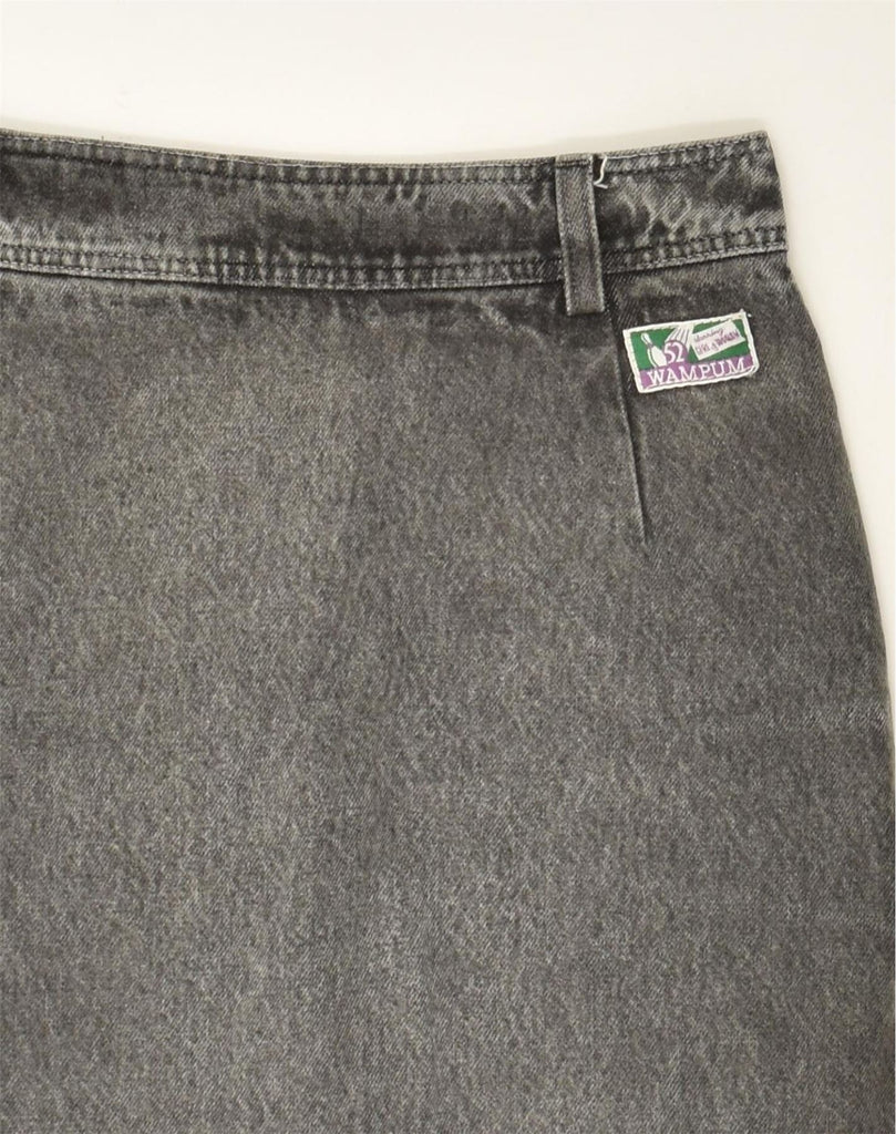 WAMPUM Womens Denim Skirt Medium W28  Grey Cotton | Vintage Wampum | Thrift | Second-Hand Wampum | Used Clothing | Messina Hembry 