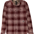 Dkny Mens Flannel Shirt Medium Burgundy Check Cotton