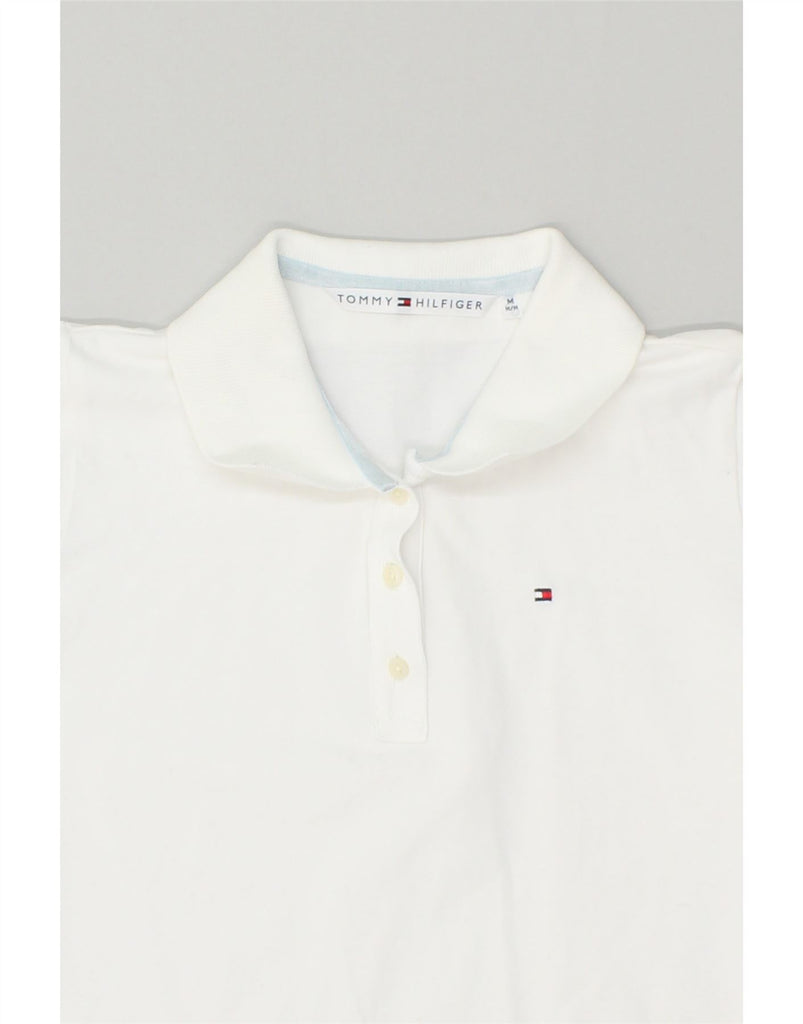 TOMMY HILFIGER Girls Polo Shirt 9-10 Years Medium White Cotton | Vintage Tommy Hilfiger | Thrift | Second-Hand Tommy Hilfiger | Used Clothing | Messina Hembry 