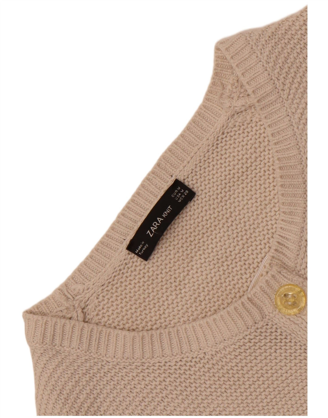 Zara Womens Cardigan Sweater UK 12 Medium White