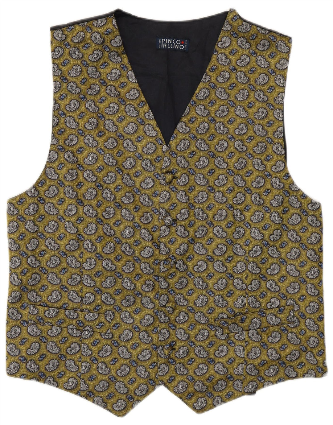 Pinco Pallino Mens Waistcoat Medium Yellow Paisley