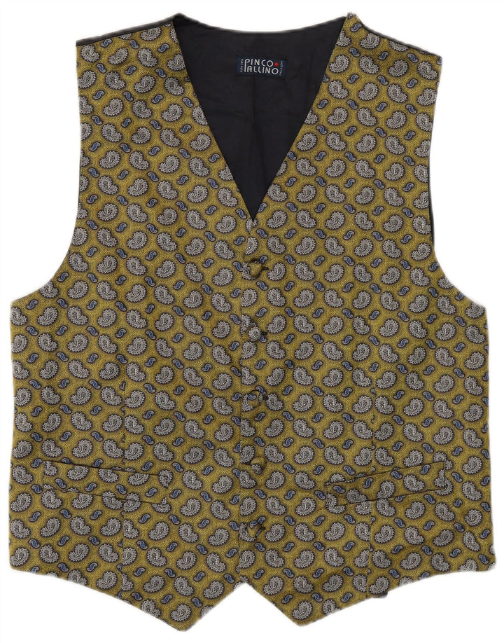Pinco Pallino Mens Waistcoat Medium Yellow Paisley