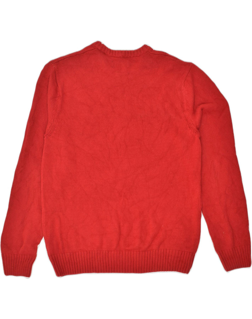 CHAPS Mens Crew Neck Jumper Sweater XL Red Cotton | Vintage Chaps | Thrift | Second-Hand Chaps | Used Clothing | Messina Hembry 