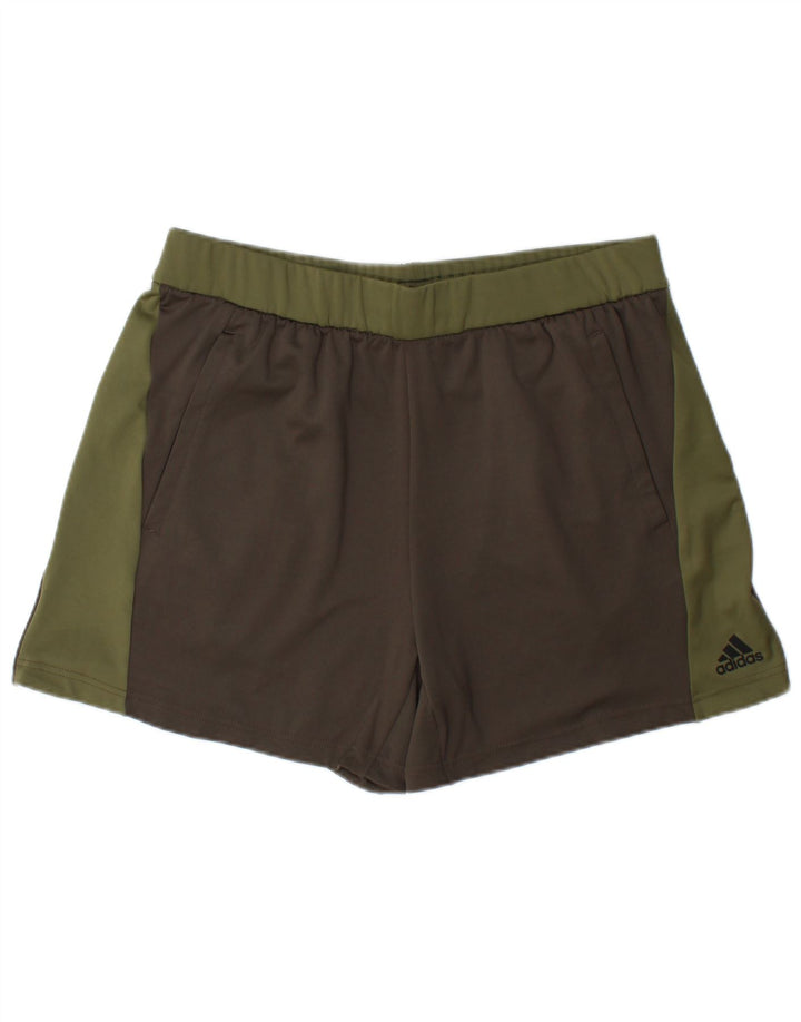 Adidas Mens Sport Shorts Large Green Colourblock Polyester