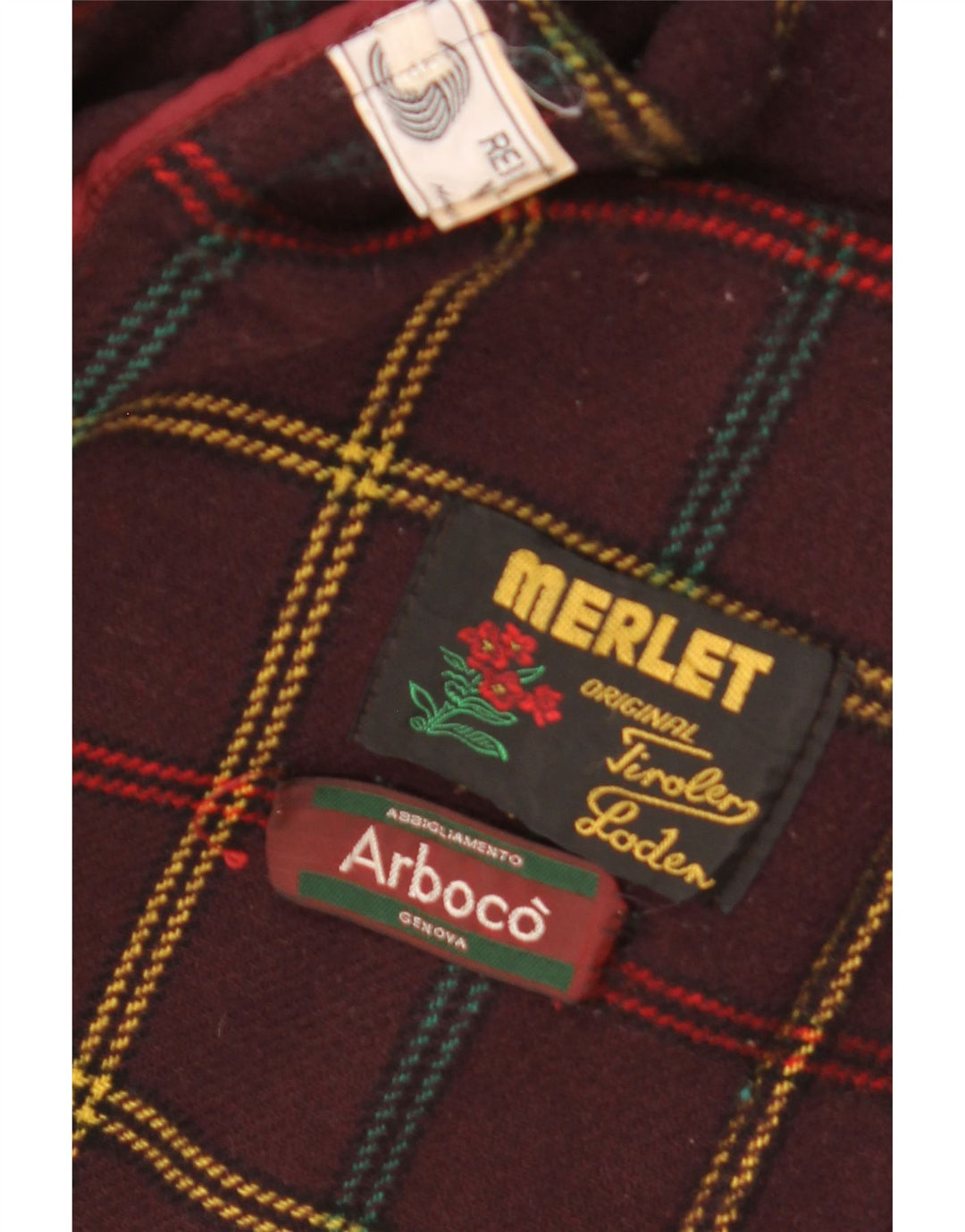 Merlet Mens Hooded Duffle Coat EU 46 Small Burgundy Virgin Wool